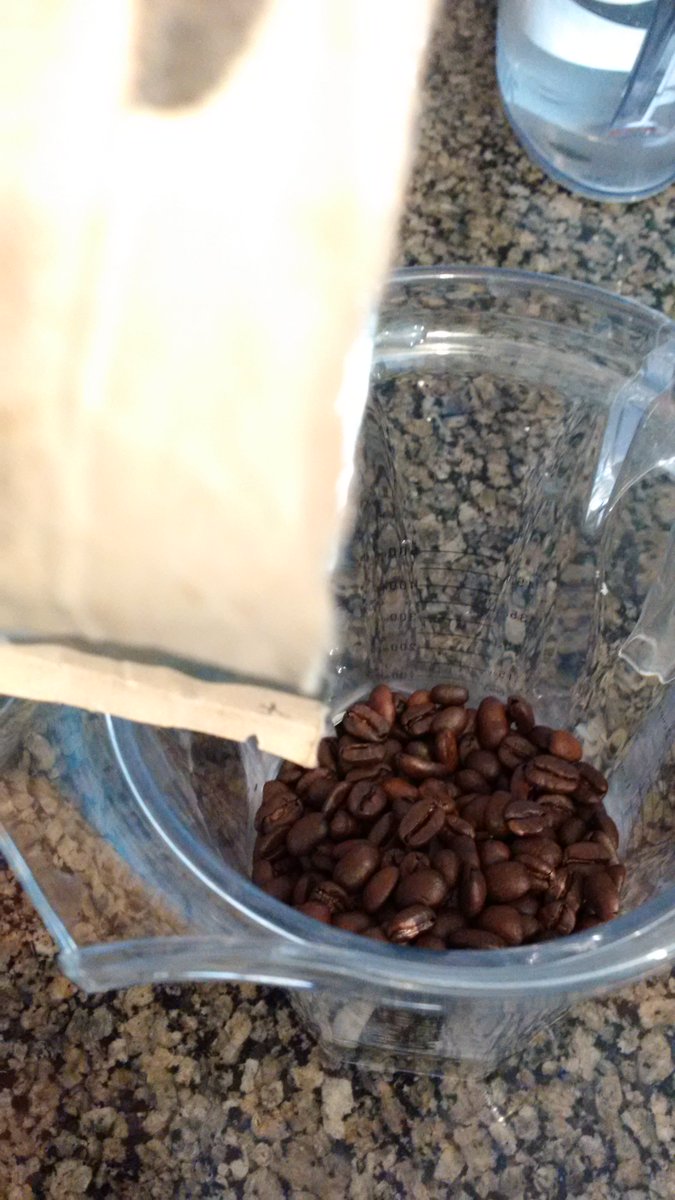 Coffee crisis averted this morning. Emergency beans but no grinder #blendtec #31of40 #40fabulousthings