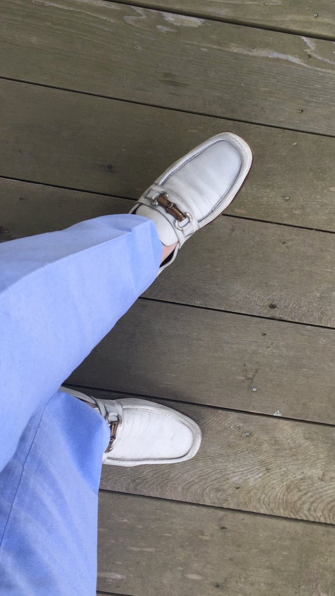 Vintage white <a href="/Versace/">VERSACE</a> status loafers for Easter. Jesus would approve although he's more of a sandal guy.