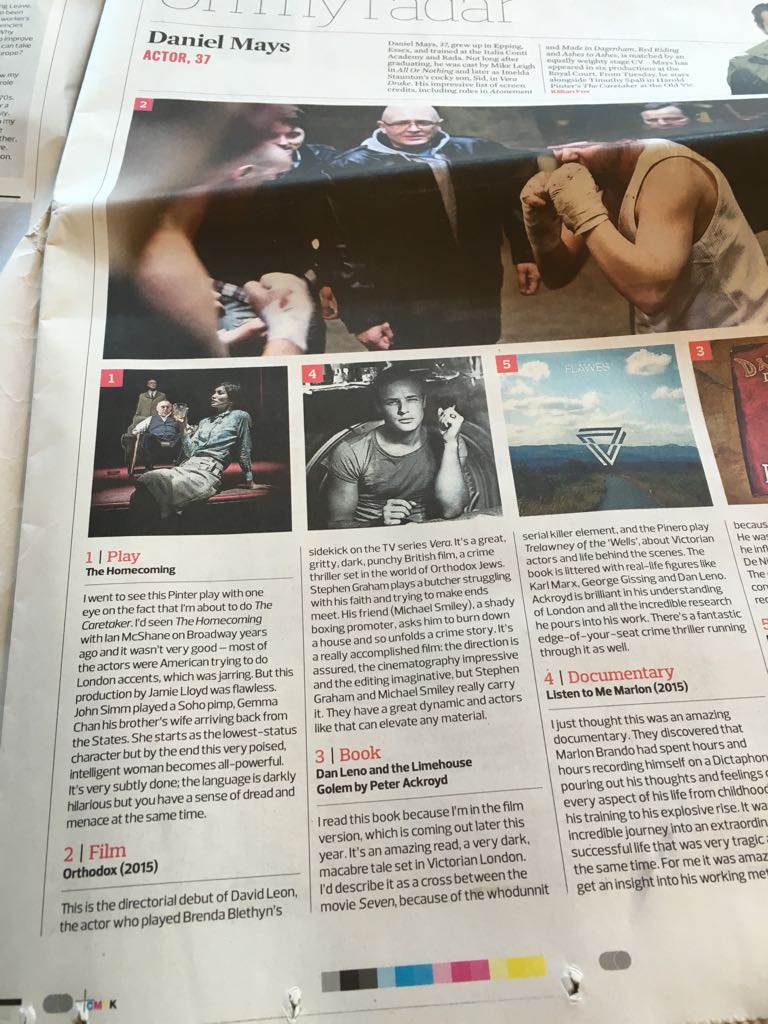 Orthodox_Film's tweet photo. Thank you @danielmays9 for your kind words in The Observer today https://t.co/sbEGXnVxqN