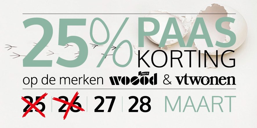 Shop vandaag en morgen nog met 25% korting op basiclabel.nl #paasactie