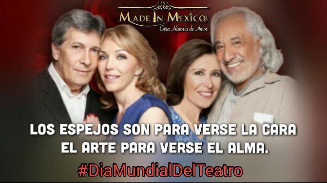 EdnaWalters's tweet photo. 🎭 #DiaMundialDelTeatro 🎭 👏 @MadeInMexicoM @LauraFloresMx #JuanFerrara #MariaRojo #RafaInclan #FelizDomingo de Teatro https://t.co/0bMsUzT8bT