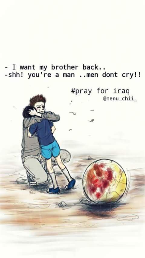 marokos44's tweet photo. Iraq is shedding bloody tears and no one listens & sees ... 💔🙏
#CivilizationAndBlood https://t.co/E7kVltUvVU