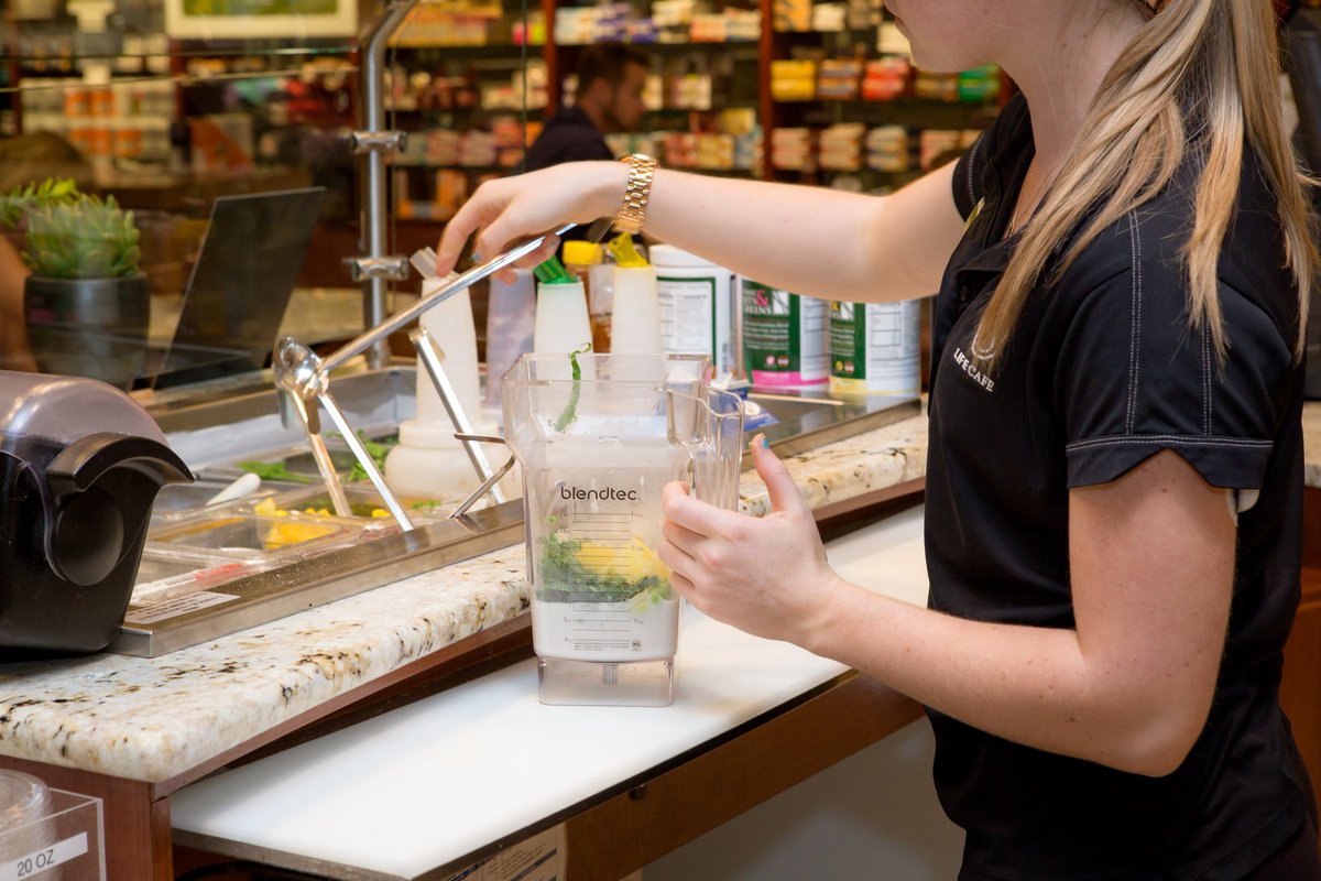 Not brunching? Hit up #lifecafe for a "build your own" organic smoothie!