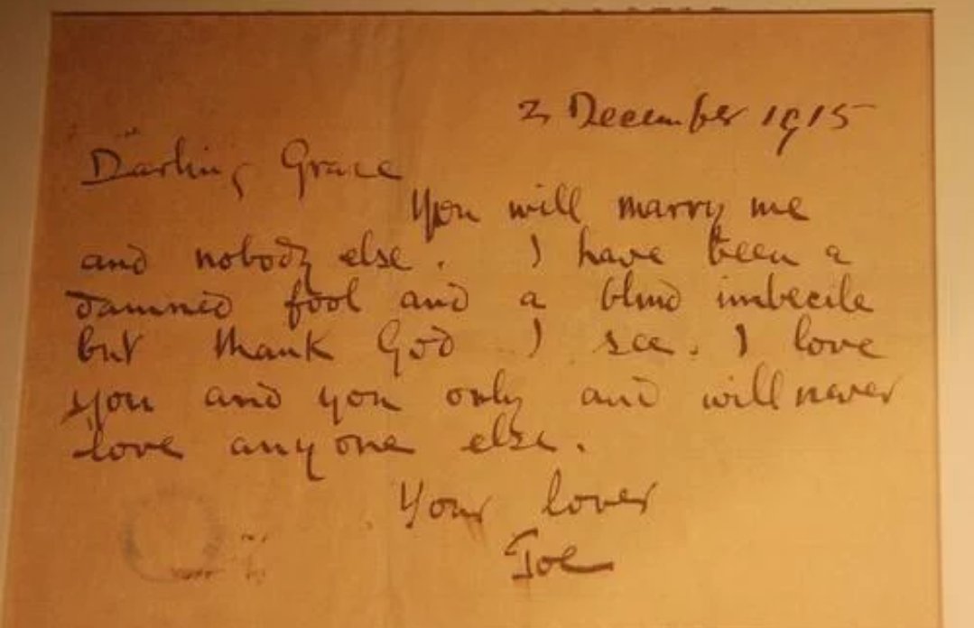 Joseph Plunkett's love letter to Grace Gifford who he married just hours before his execution #EasterRising #eire