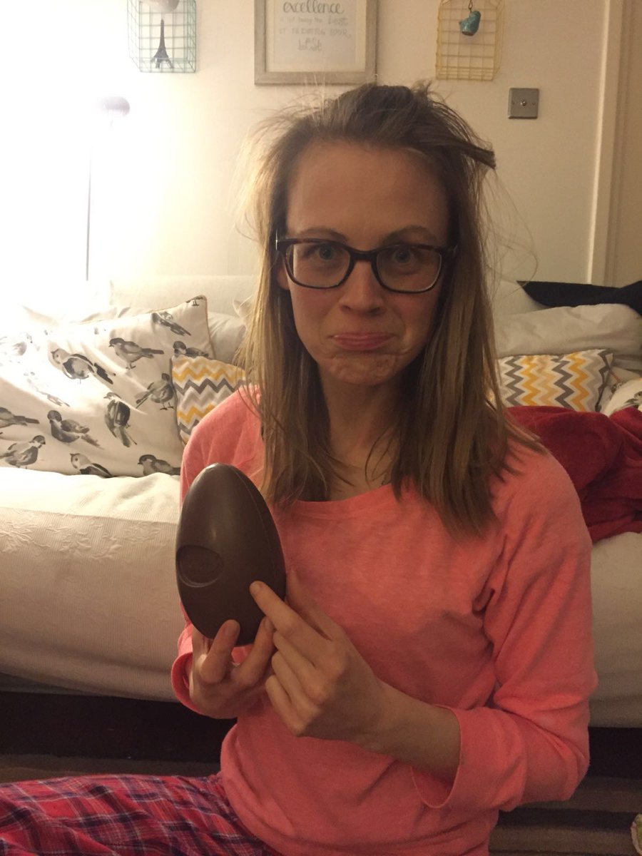 FiftyTwoCreate's tweet image. Disappointed at my deceptively oval shaped, thin, indented chocolate egg #YouveGotToBeYolkingMe @thorntonschocs