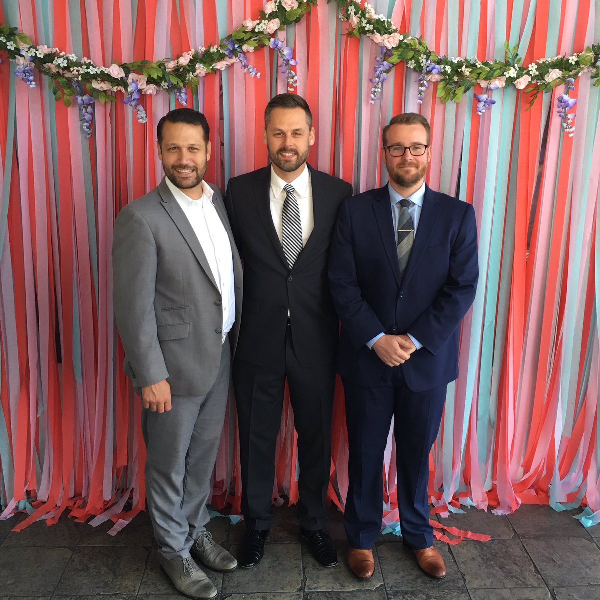 Pastors <a href="/MrScottElliott/">Scott Elliott</a> <a href="/nazarian/">Mike Nazarian</a> <a href="/drosjk/">Andrew Kelley</a> at our selfie booth this morning! #hopechapel #Easter #HeIsRisen