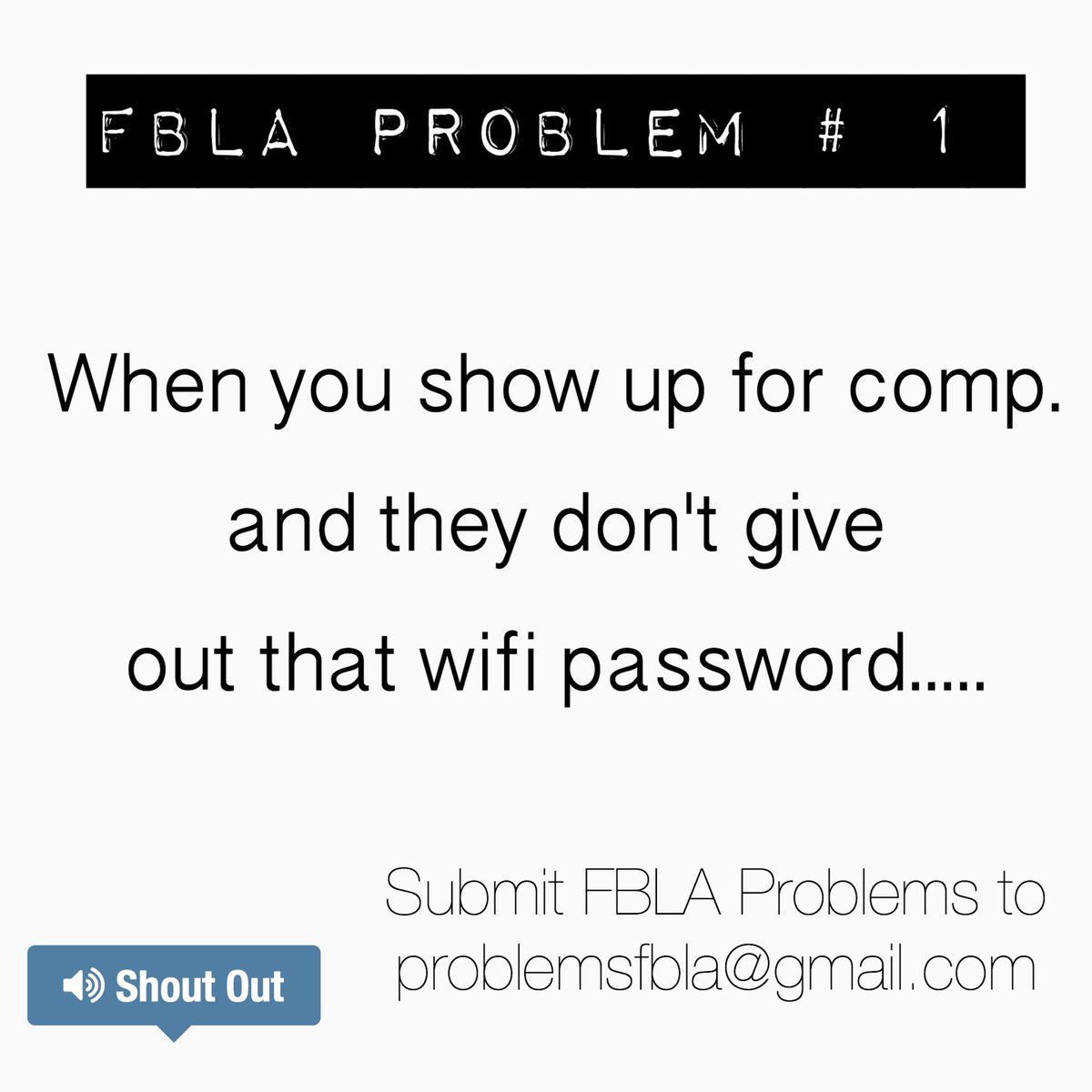 FBLA_Problems1's tweet image. #FBLAProblems