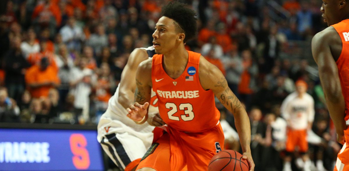 Cuse_MBB's tweet photo. Timeout Cuse, 1:28 left. Orange up 64-60. Richardson now with game-high 23 points to go with 7 rebounds. #CuseMode https://t.co/qecvKxRcAy