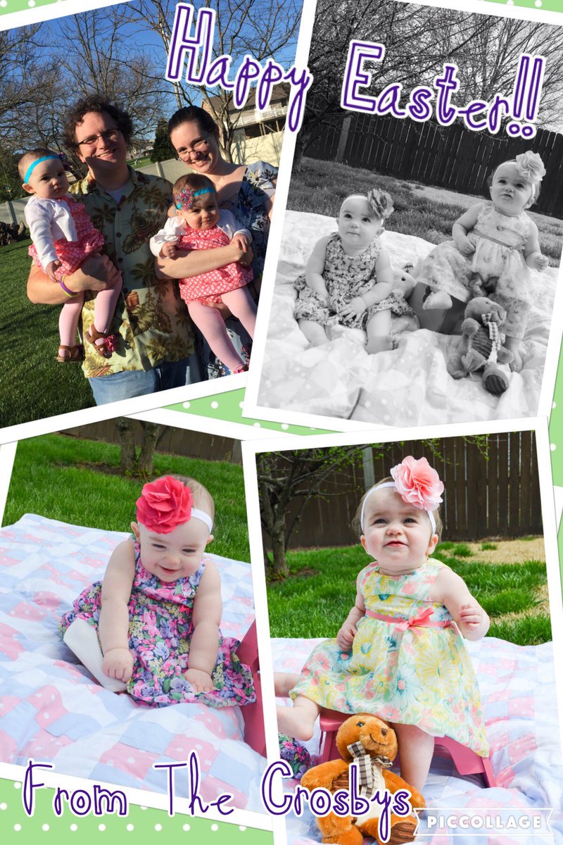 Happy Easter from The Crosby's!!! #thegirlsarealmost1