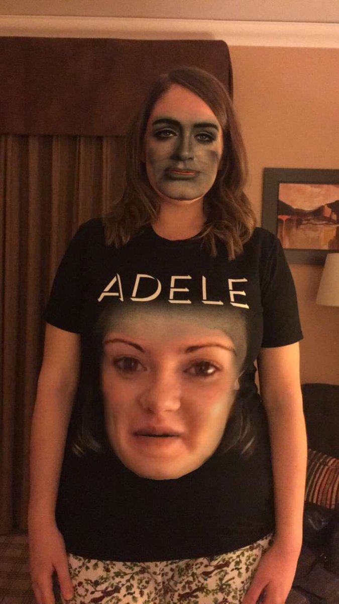 hazelmcC18's tweet photo. Still in an Adelecoma from last night. I'm sure @Adele has always dreamed of a picture of my face on a top #ssehydro https://t.co/agxZnVV4DZ