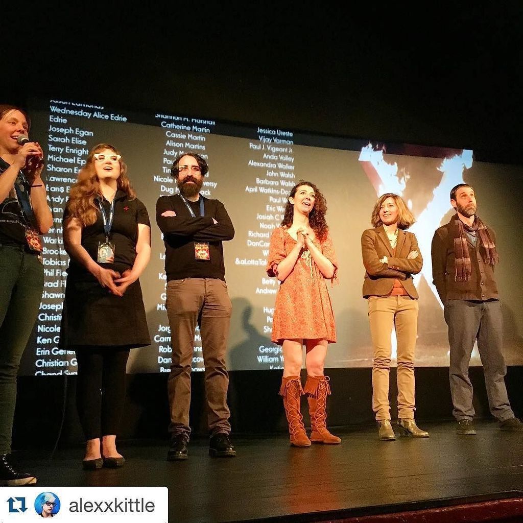 BOSunderground's tweet photo. Cast/crew present world premiere of BLOOD OF THE TRIBADES, from earlier today!
#BUFF18 #bo… https://t.co/WOoPumeMoO https://t.co/zXiRs33xoi