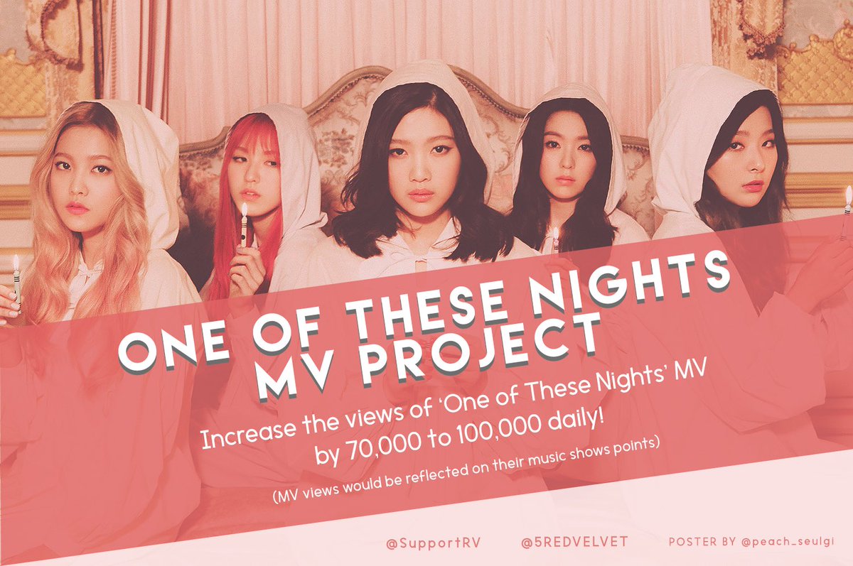 5REDVELVET's tweet photo. Increase the views of 'One of These Nights' by 70k-100,000 daily!
CurrentViews: 4,691,164 https://t.co/nu0staYowm https://t.co/2HjmdN9p0L