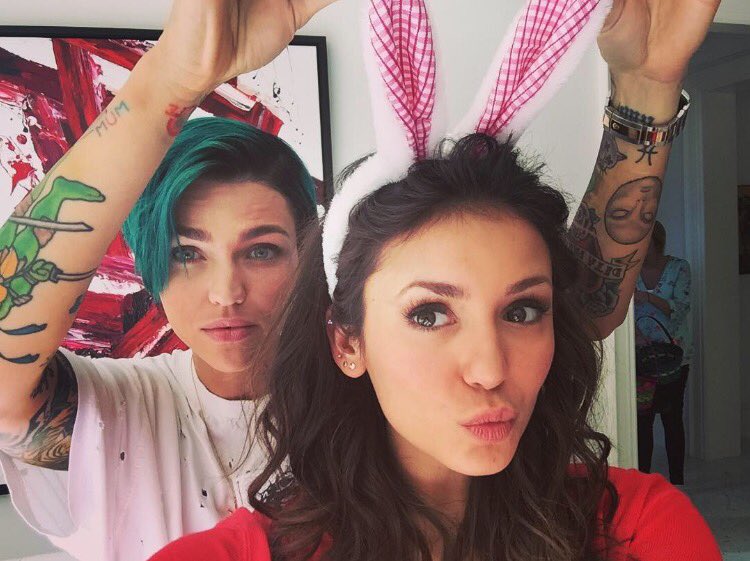 ninadobrev's tweet image. Someone call PETA. @RubyRose has kidnapped the Easter Bunny and is dangling it by its ears.