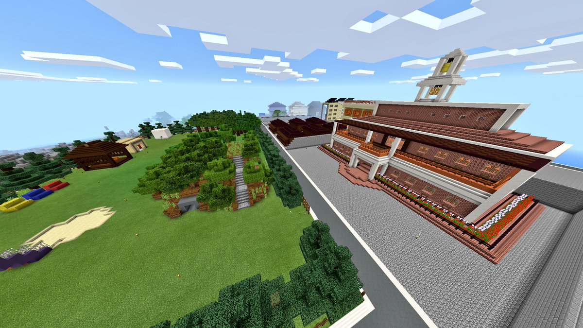 甘露 Twitterissa ようやく外観完成 イメージは 街のケーキ屋 店前と二階テラスの空いたスペースに お茶飲み席とか作ろうかな ｏ Mcpe Minecraft Minecraft マイクラpe マインクラフト T Co D2gupijufe