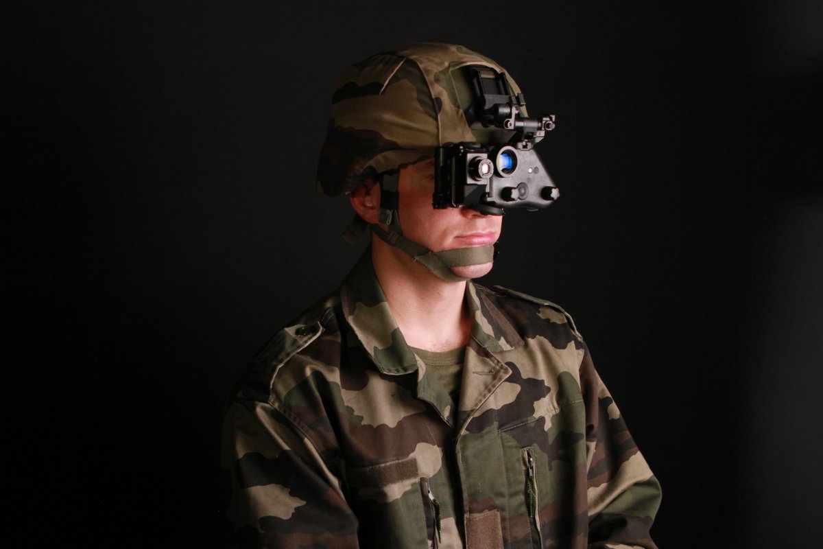 Thales presents MINIE D/IR head mounted night vision goggle at the DEFEXPO ...