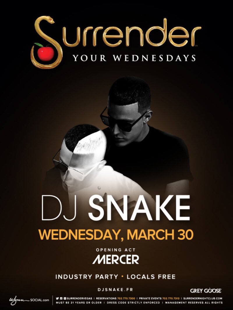 RaiBonics's tweet photo. Speaking of work...come #SurrenderYourWednesday with @djsnake @SurrenderVegas ๐๐ https://t.co/E5RjmCqWrU