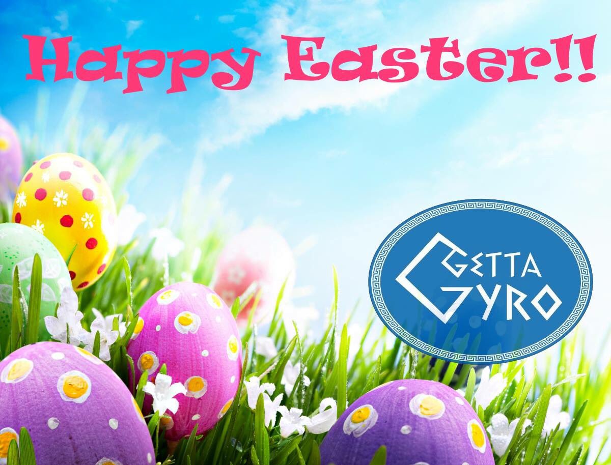 Make the Easter bunny proud by filling your stomach with our egg-cellent gyros! Happy Easter from Getta Gyro!!