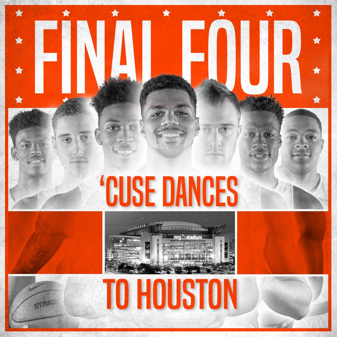 Cuse_MBB's tweet photo. NOT. DONE. YET. Syracuse is going to the #FinalFour https://t.co/7Ha0W6ecTs
