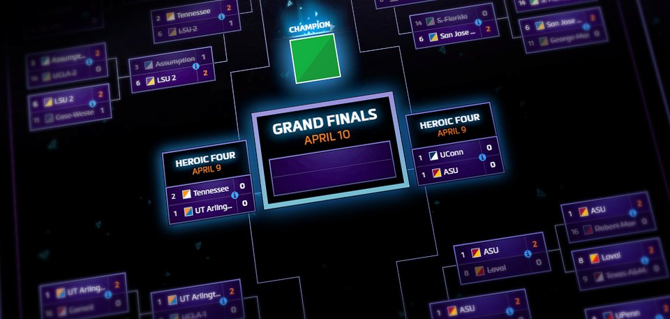 HeroesEsports's tweet image. #ASU takes the win and will join #UCONN, #UTA, and #TENN in the #HeroesoftheDorm Heroic 4 April 9-10 in Seattle!