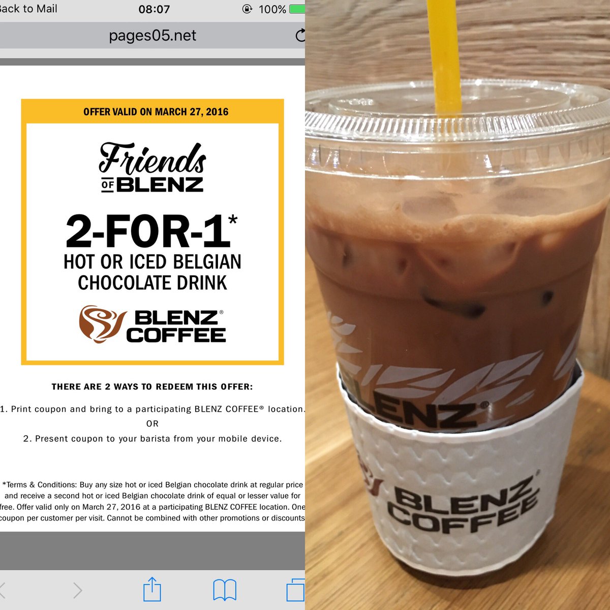 wqchan319's tweet photo. Buy 1 Get 1 free dark iced chocolate https://t.co/IxbPEWOxZN