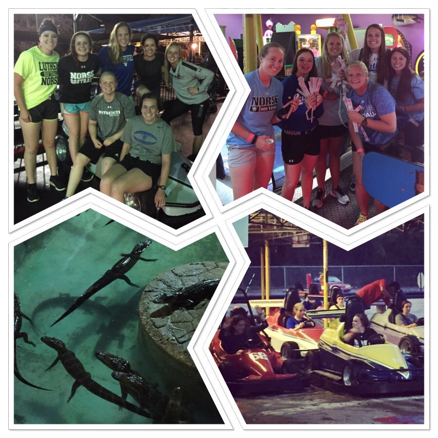 NorseSoftball's tweet photo. Having some #LutherSpringBreak fun our last night in Kissimmee! #LCSB48 #CompetitiveGroup #TheyLikeToWin https://t.co/MG1JCx2gs8