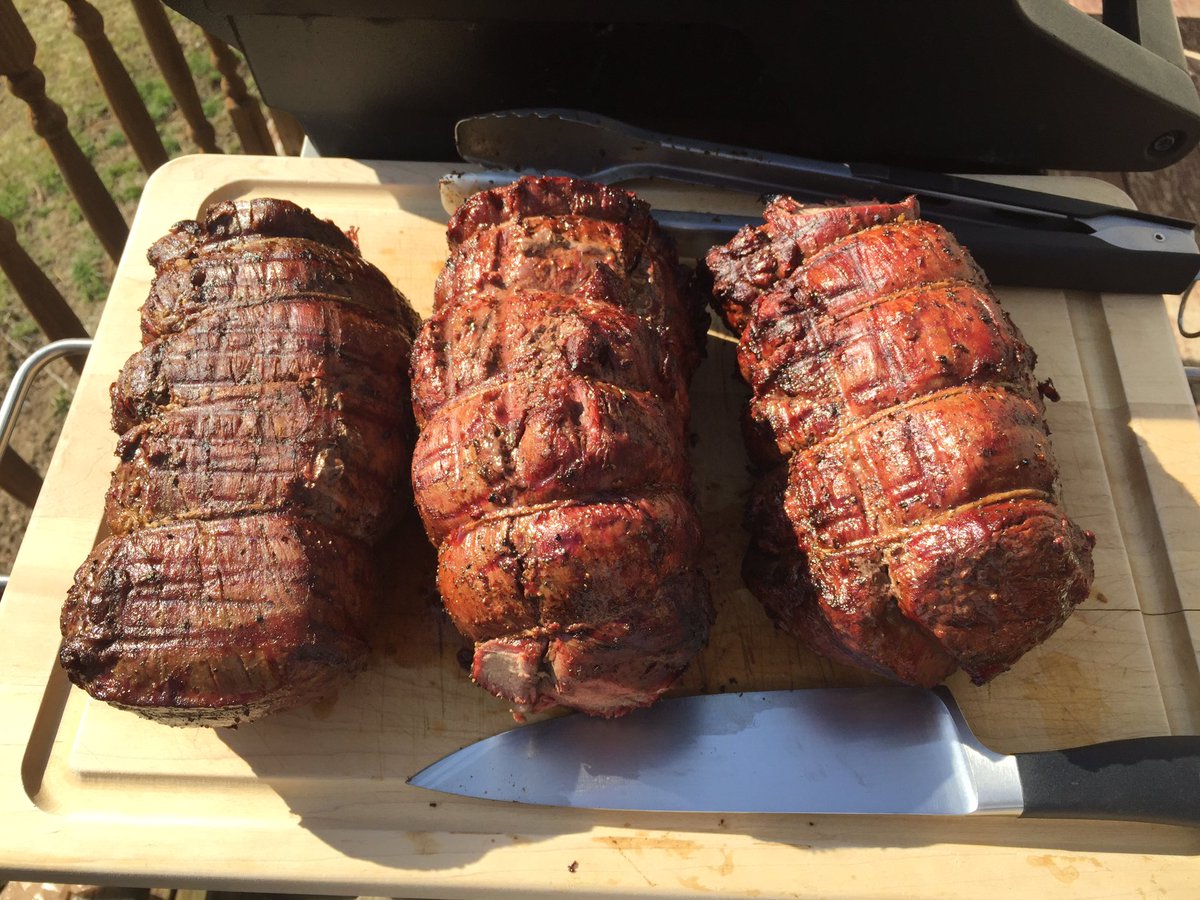ErikGiesler's tweet photo. Nothing says Happy Easter like 13 pounds of beef tenderloin! #tenderloin. #120F. https://t.co/xSksj0KM8n