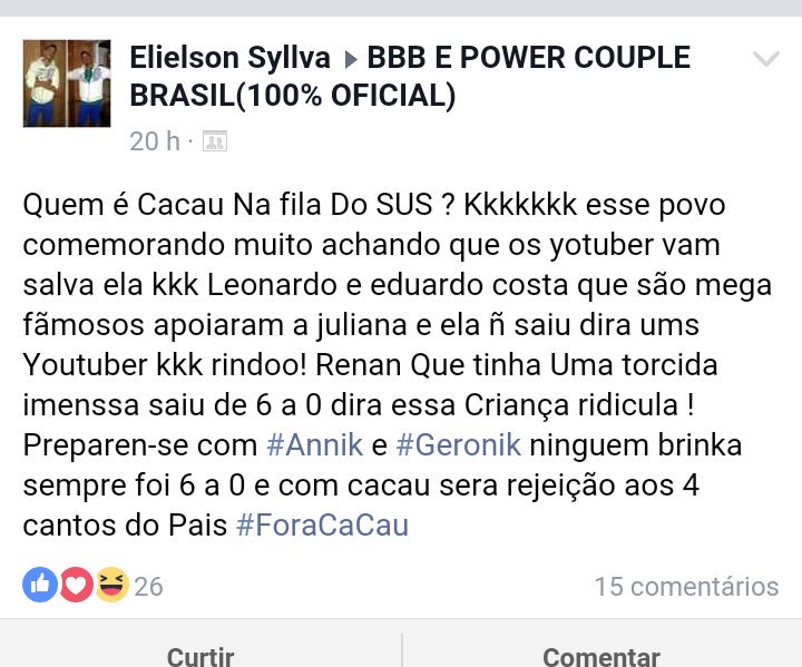 Raissa2016Lima's tweet photo. Estão se achando #YoutubersNaoSaoVagabundos https://t.co/TKSY4sBQrm