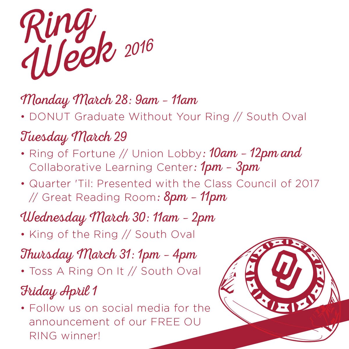 oku__sab's tweet photo. Ring Week starts tomorrow! Are you ready to get #yOUrRing? #OURing https://t.co/1qpBejtELL