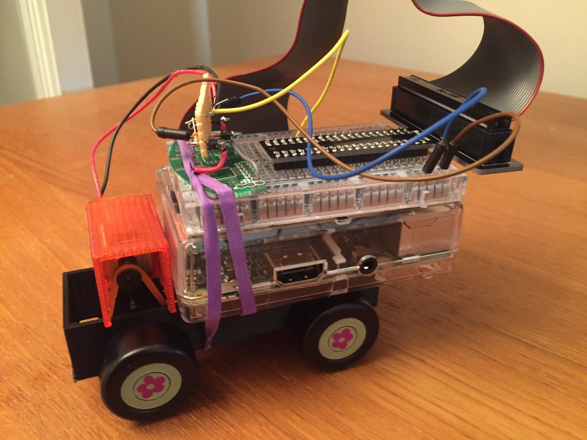 lprichar's tweet photo. Built a remote controlled car powered by Raspberry Pi 3 and Windows 10 IoT this weekend #MarchIsForMakers https://t.co/bEDqLTHrBH