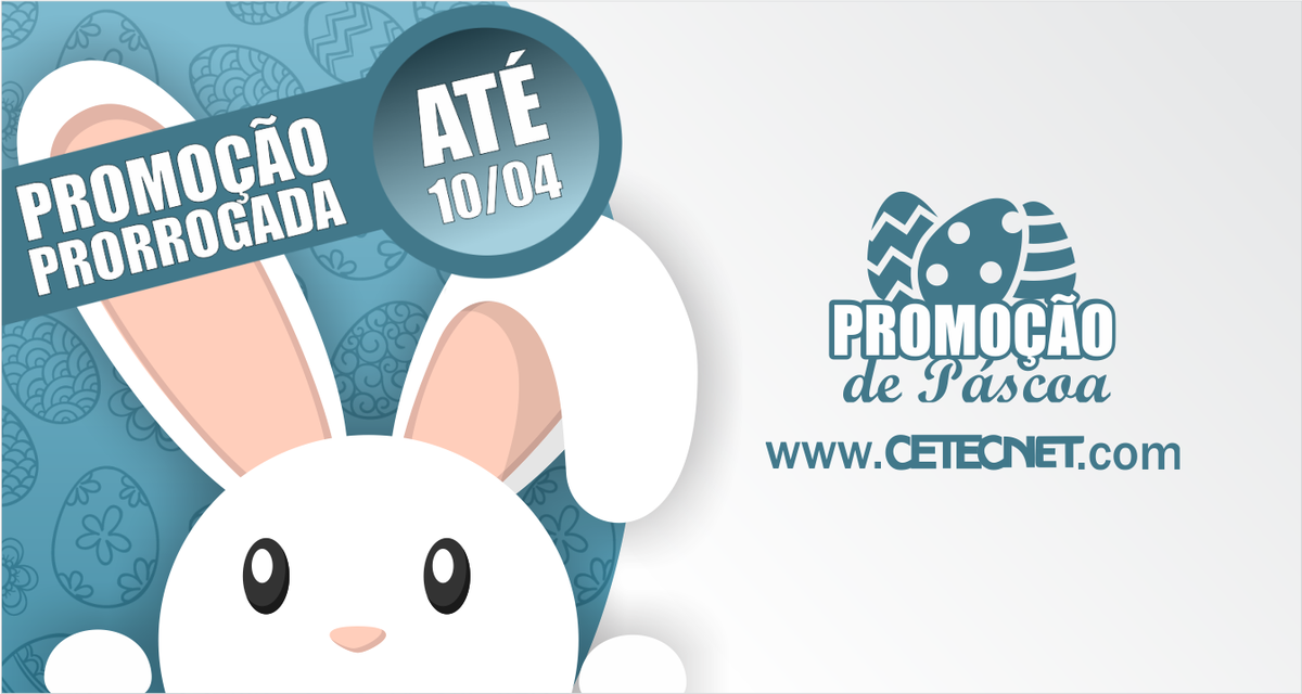CetecnetOficial's tweet photo. [ATÉ 80% OFF - PROMOÇÃO DE PÁSCOA PRORROGADA] compre com descontos até o dia 10/04! https://t.co/vcevMG04TQ https://t.co/89xxBai6Zu