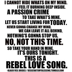 Reydman666's tweet photo. <3 Rebel Love Song  #Black_Veil_Brides.  #BvB_Army. <3 @blackveilbrides https://t.co/x9oDSPwu28