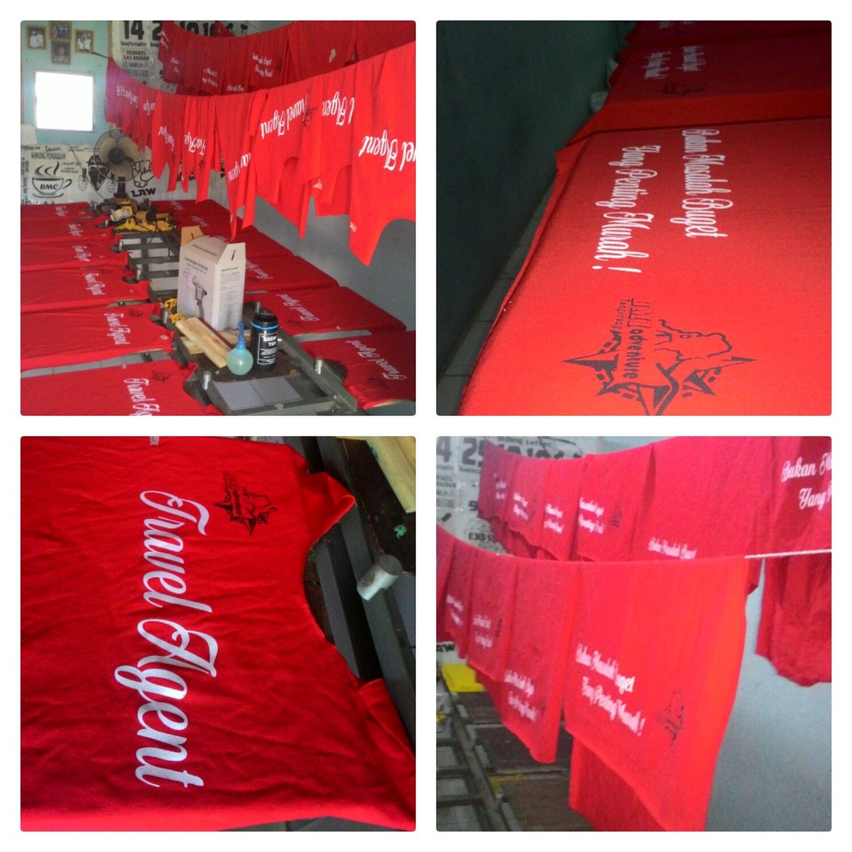 TRAVEL AGENT 
Jwsablon  sablon baju ,topi,tas goodybag &amp; totebag . Baju minimal 6 pcs boleh yuk join? Pin 5EC45A51