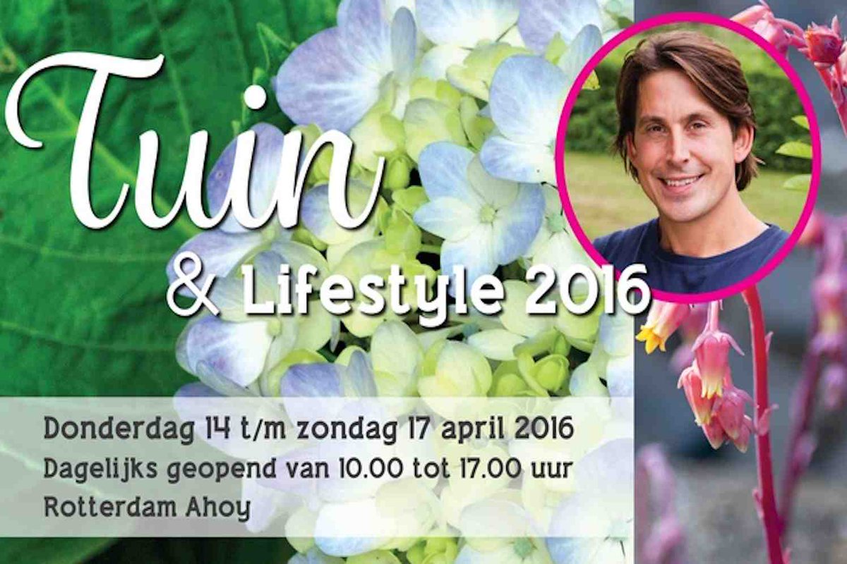 GroenVandaag's tweet photo. #Tuin &amp; #Lifestyle #Event Ahoy, 14-17 april, gaat over #duurzaamheid en #inspiratie van #LodewijkHoekstra. https://t.co/hcyMURtcOy