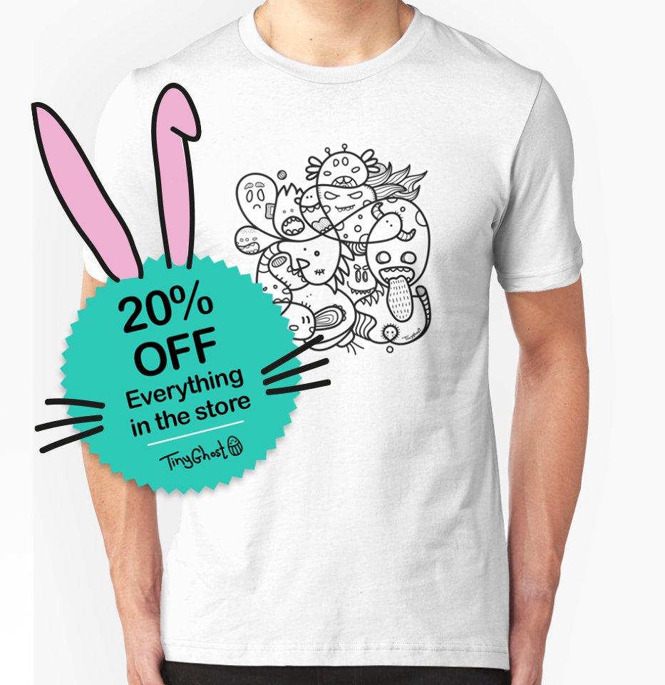 sTinyGhost's tweet photo. 20% OFF everything! 🐰 Use code BUNNY20 ⚪ https://t.co/fJGCQw7x3F 👊 Until midnight tonight @redbubble https://t.co/TtglIf6brQ