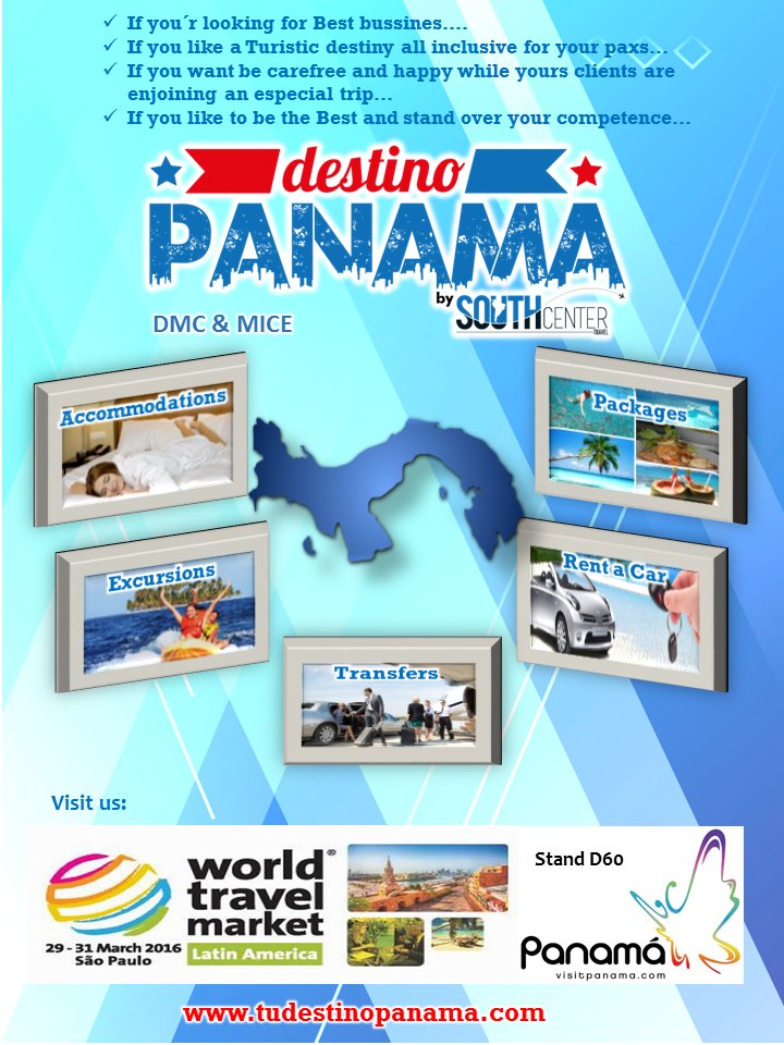 destinopty's tweet photo. Mañana partimos a Sao Paulo para la WTM- World Turist Market Latinoamérica 2016 y llevar las mejor oferta de Panamá https://t.co/7bJdyTvRcL