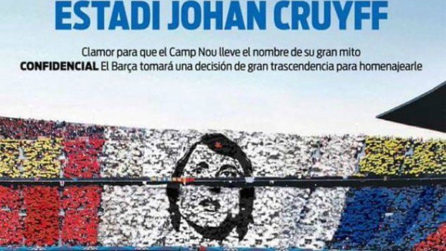 Ajaxshowtimecom's tweet photo. 'Veel animo voor Estadi Johan Cruyff': https://t.co/MO37jQ0ePt https://t.co/OXPDJn3uRM