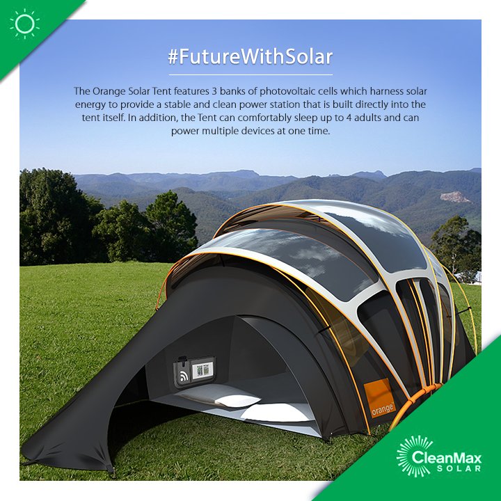 CleanMax_Ofc's tweet image. #FutureWithSolar
#SolarPoweredTent has paved the way for luxury and eco-camping in the future!