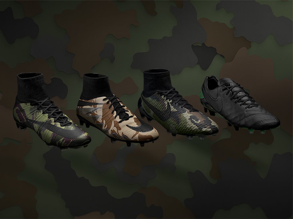 nikefootball's tweet photo. Undercover. Unstoppable. 

Introducing the new limited edition Nike Football Camo Pack: https://t.co/qKVc7Dzpw6 https://t.co/uJ1ONjsFrS