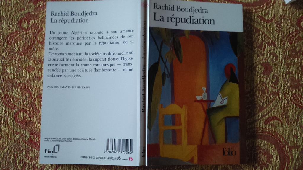 Liloudelu's tweet image. La #répudiation, Rachid Boudjedra. Vaste programme. #debout