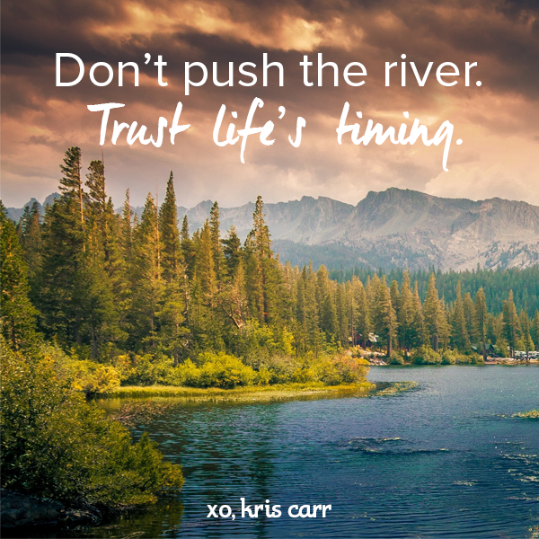 Kris_Carr's tweet photo. Be patient, darling. If you could only see the wonderful things waiting for you out on the horizon… xo #quote https://t.co/U87civjCNc