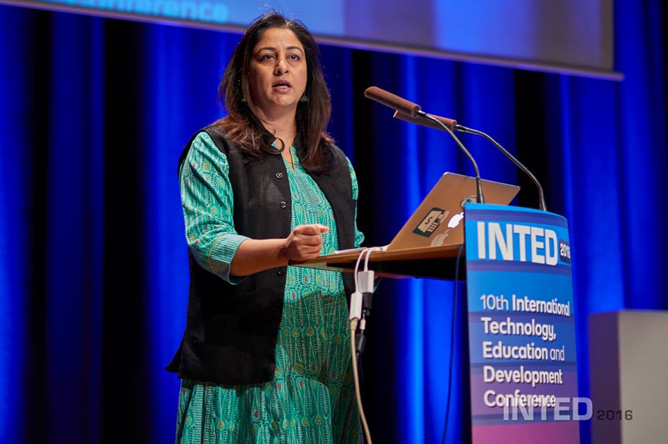 INTEDconf's tweet photo. .@safeenahusain from @educate_girls was at #INTED2016 Her inspiring talk will be at https://t.co/GnfxPy2ma6 soon! https://t.co/Vtb12mDXqv