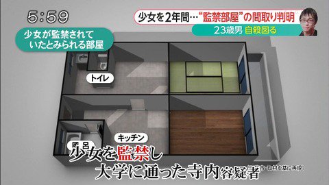 ニュース 安倍晋三 朝霞少女誘拐事件 斎藤杏花さんが犯人の寺内樺風に監禁されていた部屋がヤバすぎる 2ch 父親の防犯グッズ使用 怖かっただろうな T Co Baftzgj8fd T Co Uoxyykgk8h