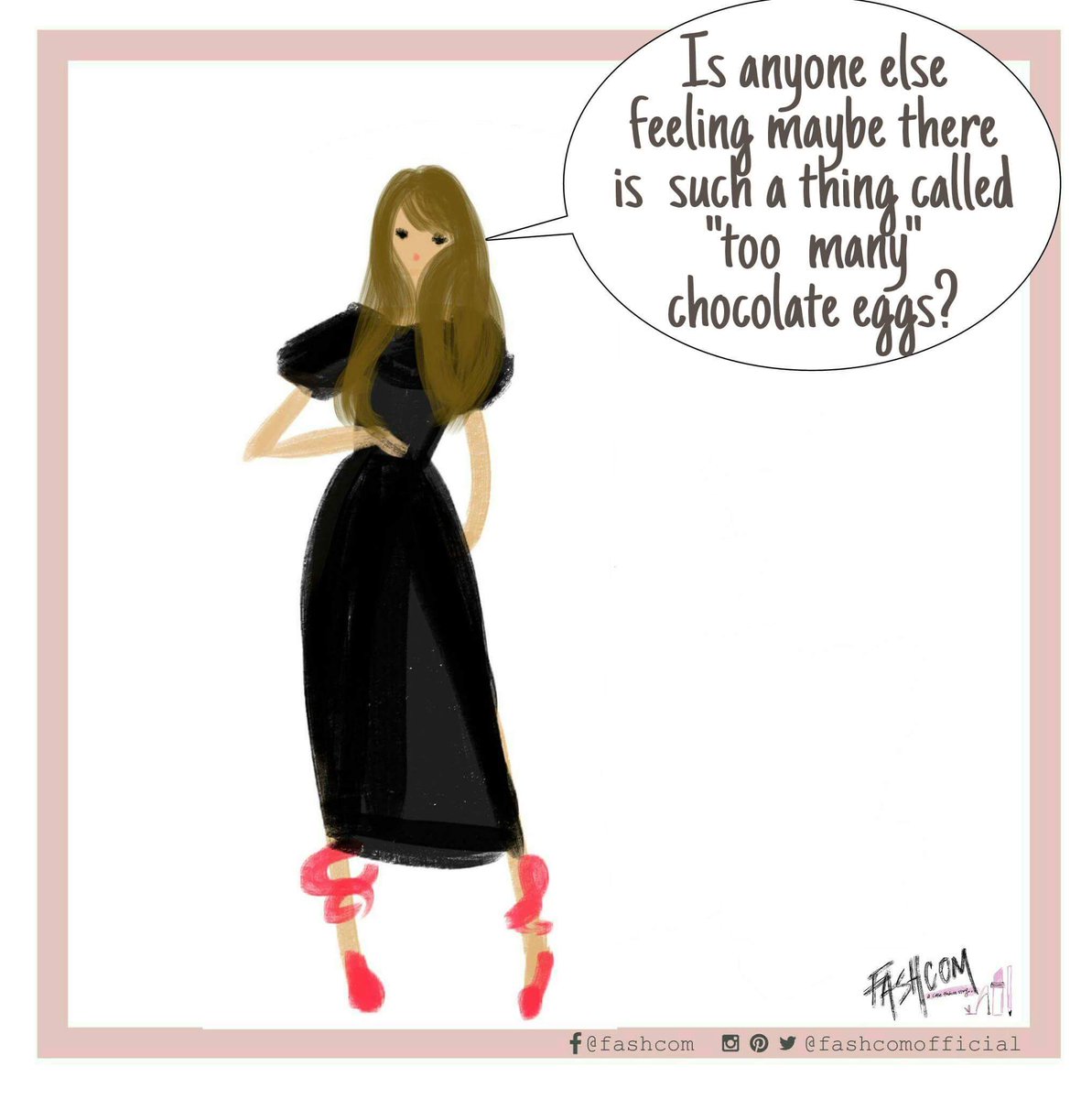 FASHCOMofficial's tweet photo. We are all there, right? 🐰 • #Easter #eggs #chocolate #comic #illustration #happiness #food #fashion #fashcom #love https://t.co/MoIu3ZxJyC