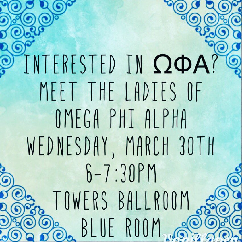 angelinemerald's tweet photo. Just a reminder ladies! OPA's meet and greet is this week so come out and learn about us before Fall rush! @OPA_WVU https://t.co/VfoESkE0Gd