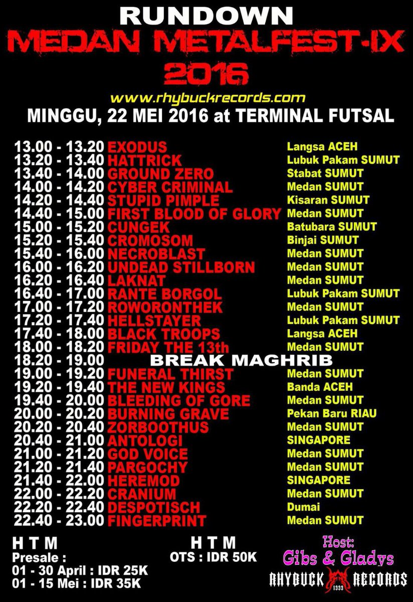Sumatera Tour | Medan Metalfest lX May2016 

#Heremod