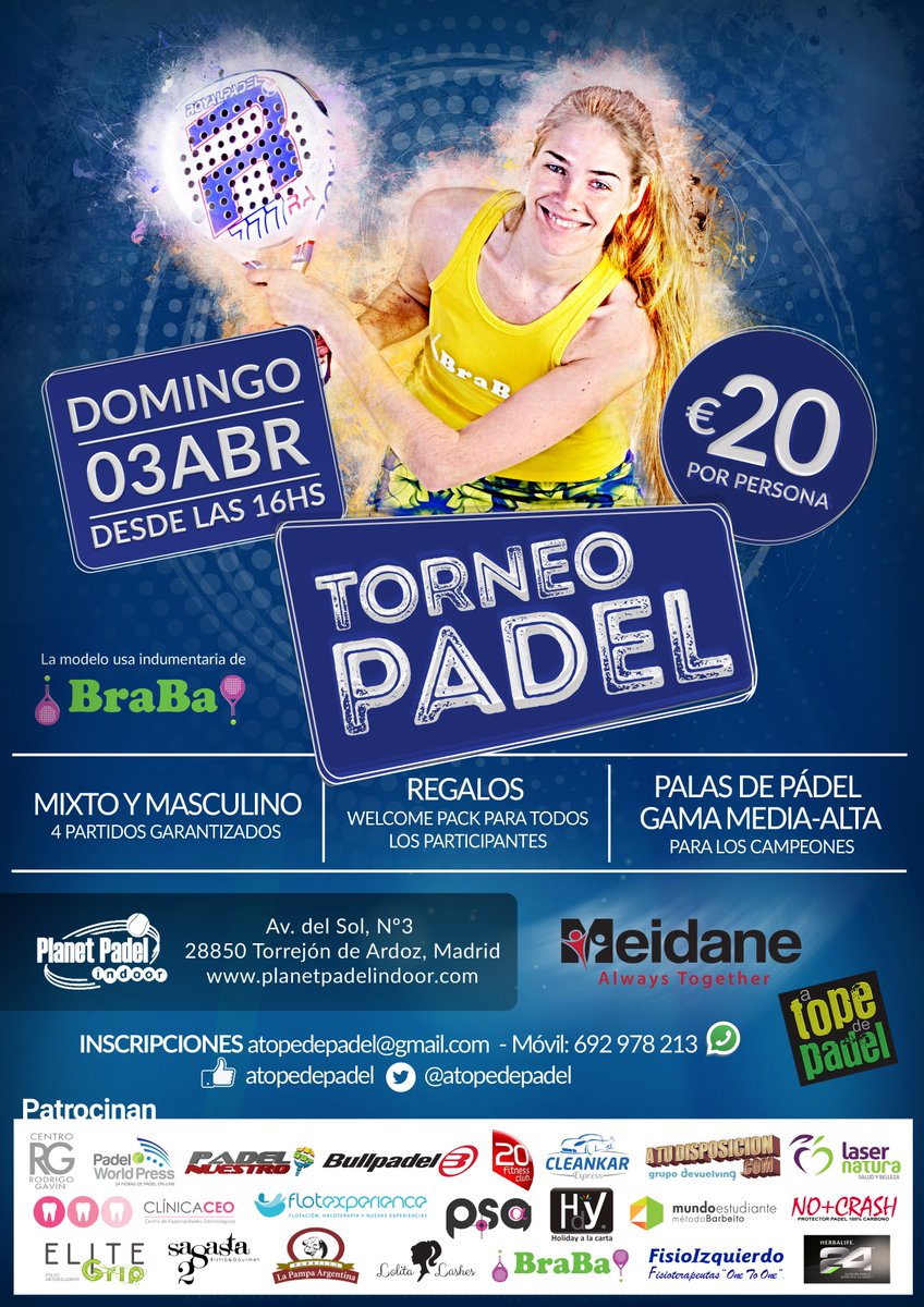 #PlanetPadel #TorneoMixtoyMasculino #Atopedepadel #Domingo3Abril
