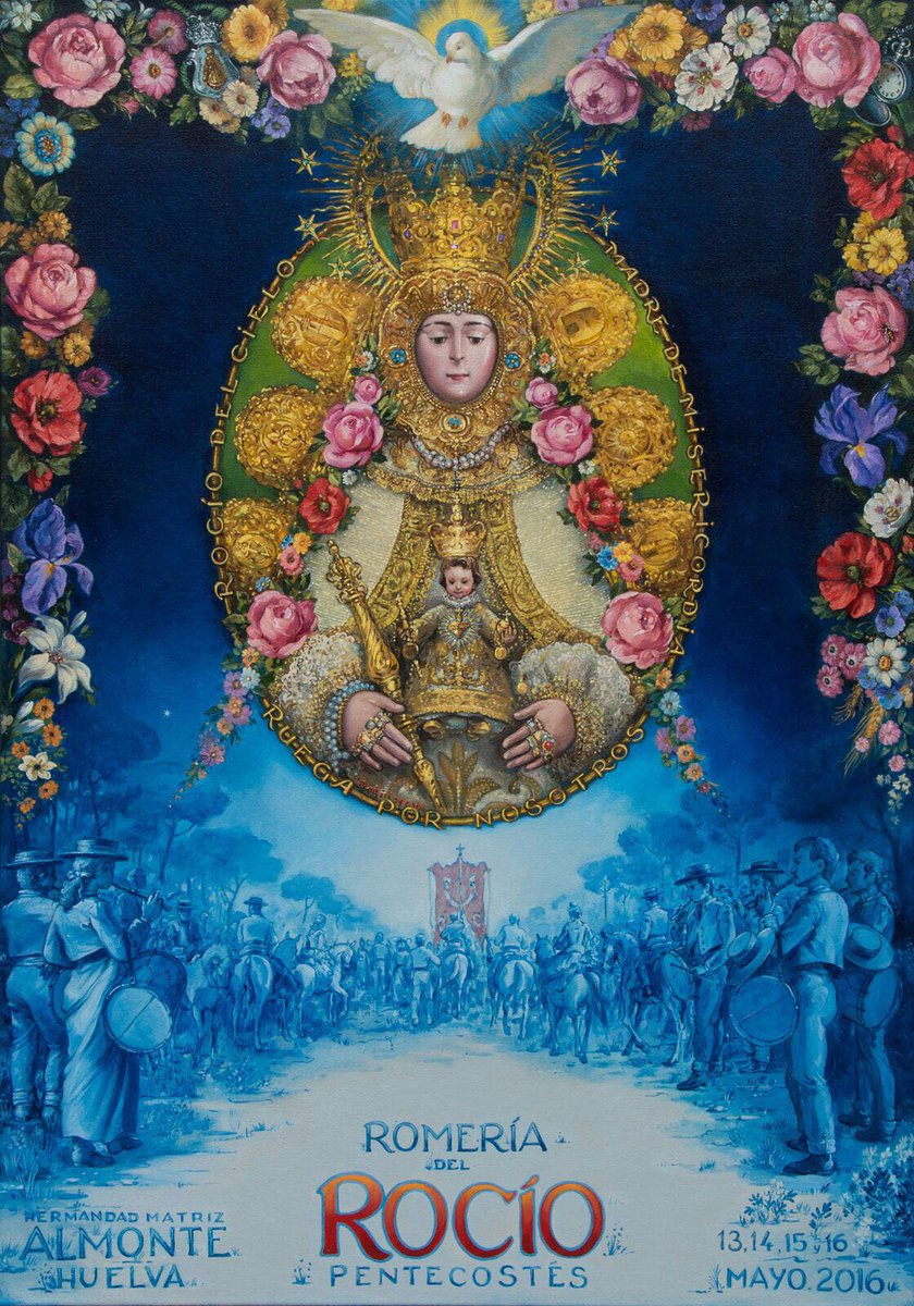 Cartel de la Romería del Rocío 2016 pintado por Mario Moya