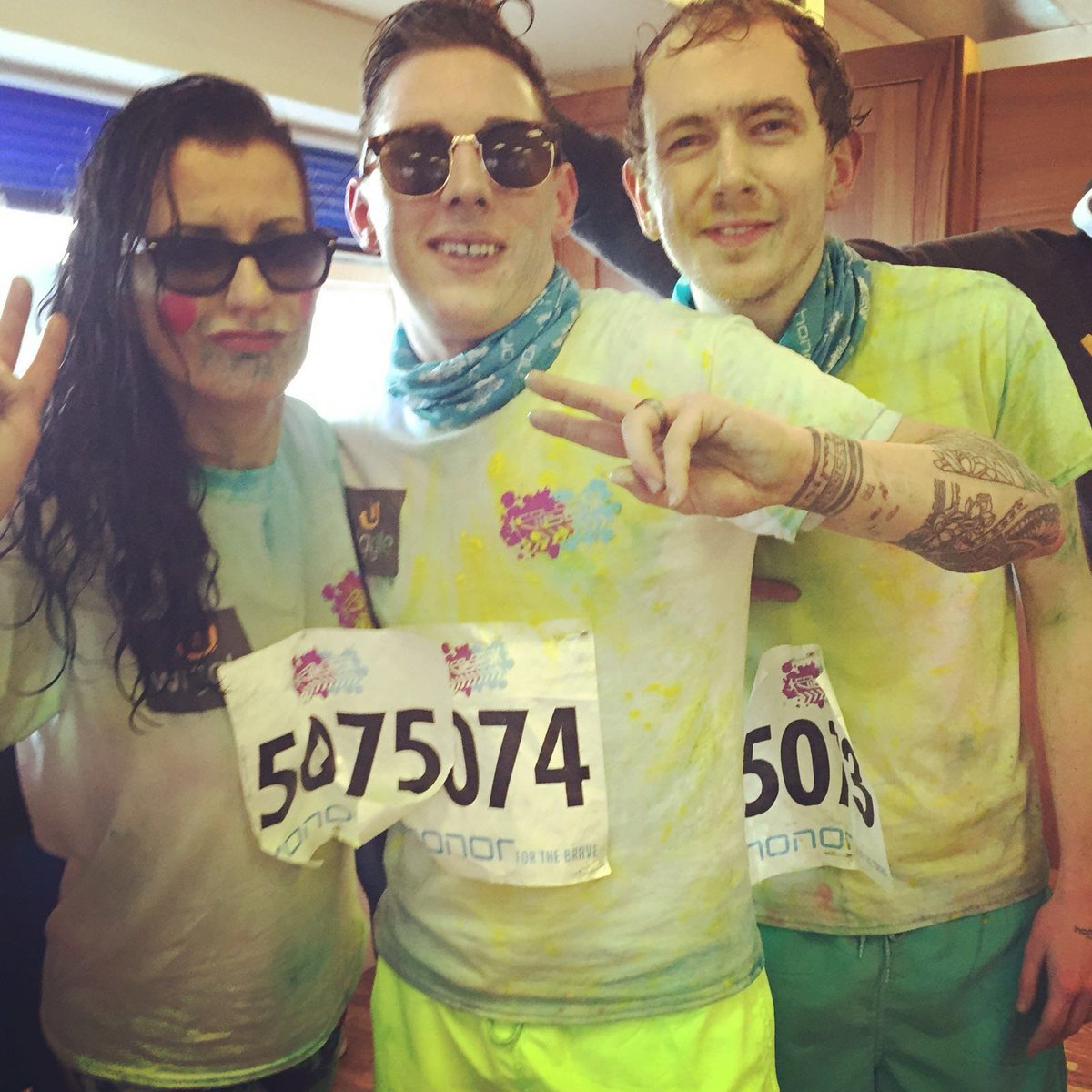 FMD1Graphics's tweet photo. Our @colorvibe run yesterday, thank you to all that donated. Rain, thunder &amp; hail didn't stop us @BrainTumourOrg https://t.co/2o4qssQ5ez