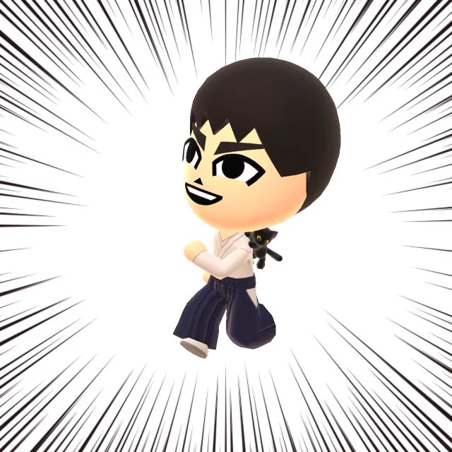 匠のMiiをお部屋に招いてくださるMiitomoユーザーさんは、  をフォローしてください。フォローをお返しします。フレンドさんたちから、うちに来たよ！報告をいただけてうれしい。道衣は未だ手に入らず。 