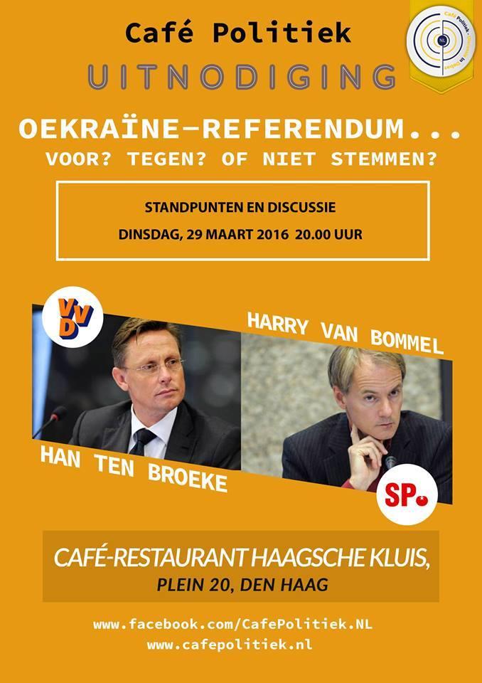 CafePolitiekNL's tweet photo. 2e Paasdag 20.00 Haagse Kluis. Toegang gratis. Van Bommel (SP) &amp; Ten Broeke (VVD) in debat @ChrisAalberts begeleidt https://t.co/6DbAIY0FC4
